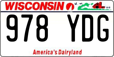 WI license plate 978YDG
