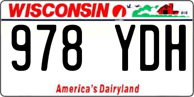 WI license plate 978YDH