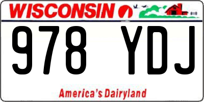WI license plate 978YDJ