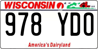 WI license plate 978YDO