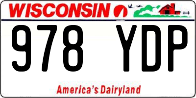 WI license plate 978YDP