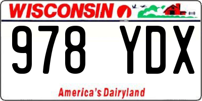 WI license plate 978YDX