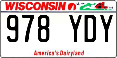WI license plate 978YDY