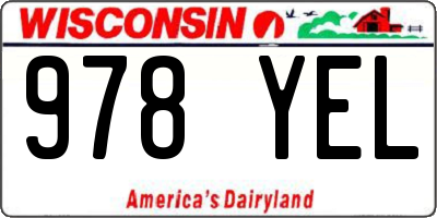 WI license plate 978YEL