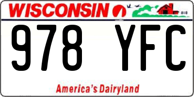 WI license plate 978YFC