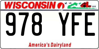 WI license plate 978YFE