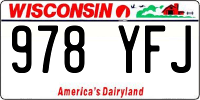 WI license plate 978YFJ