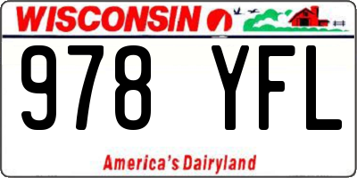 WI license plate 978YFL