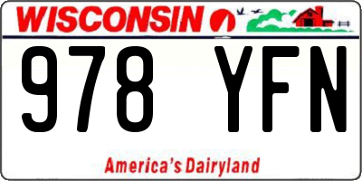 WI license plate 978YFN