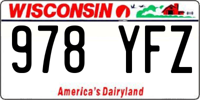 WI license plate 978YFZ