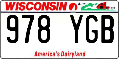 WI license plate 978YGB