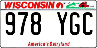 WI license plate 978YGC