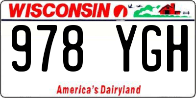 WI license plate 978YGH