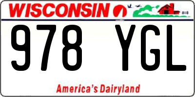 WI license plate 978YGL