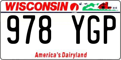 WI license plate 978YGP