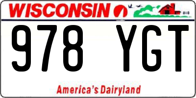 WI license plate 978YGT