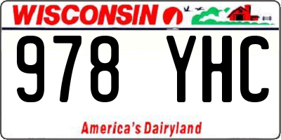 WI license plate 978YHC