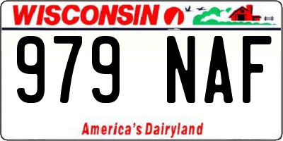 WI license plate 979NAF