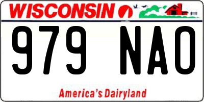 WI license plate 979NAO