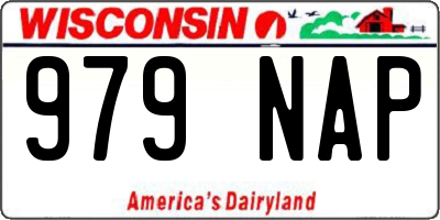 WI license plate 979NAP