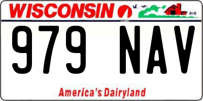 WI license plate 979NAV