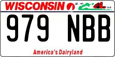 WI license plate 979NBB