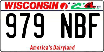 WI license plate 979NBF