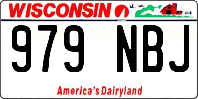 WI license plate 979NBJ