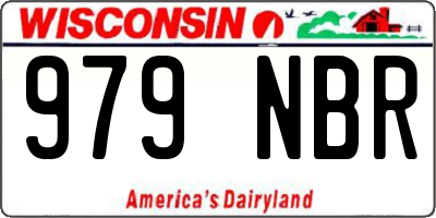 WI license plate 979NBR