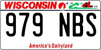 WI license plate 979NBS
