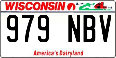 WI license plate 979NBV