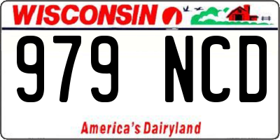WI license plate 979NCD