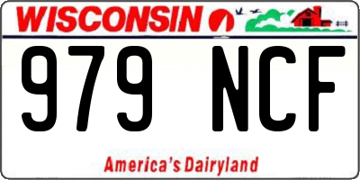 WI license plate 979NCF