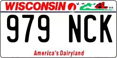 WI license plate 979NCK