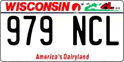 WI license plate 979NCL