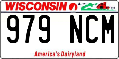 WI license plate 979NCM
