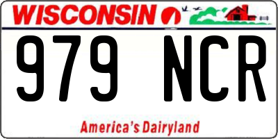 WI license plate 979NCR