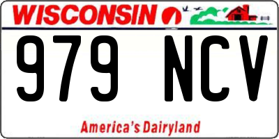 WI license plate 979NCV