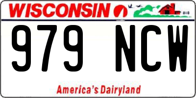 WI license plate 979NCW