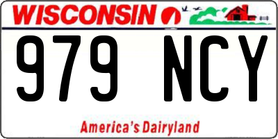 WI license plate 979NCY
