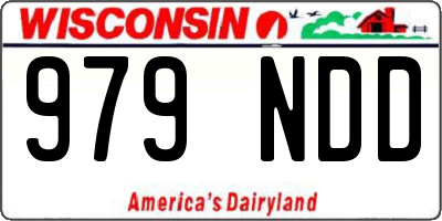 WI license plate 979NDD