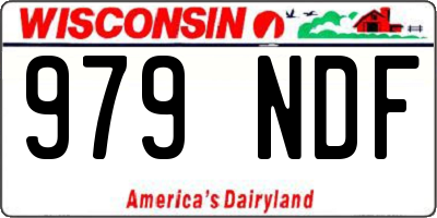 WI license plate 979NDF