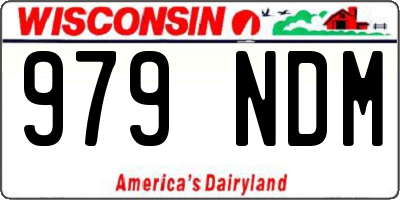 WI license plate 979NDM