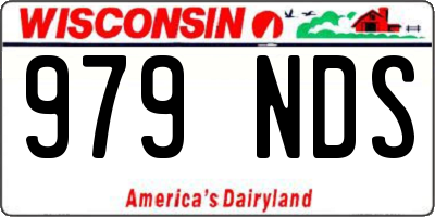 WI license plate 979NDS
