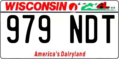 WI license plate 979NDT