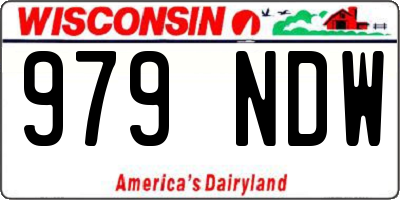WI license plate 979NDW