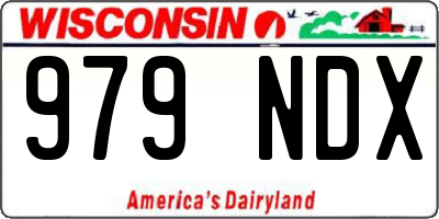 WI license plate 979NDX