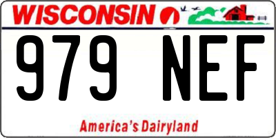 WI license plate 979NEF
