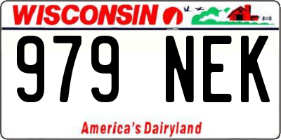 WI license plate 979NEK
