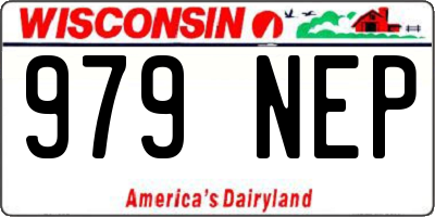 WI license plate 979NEP